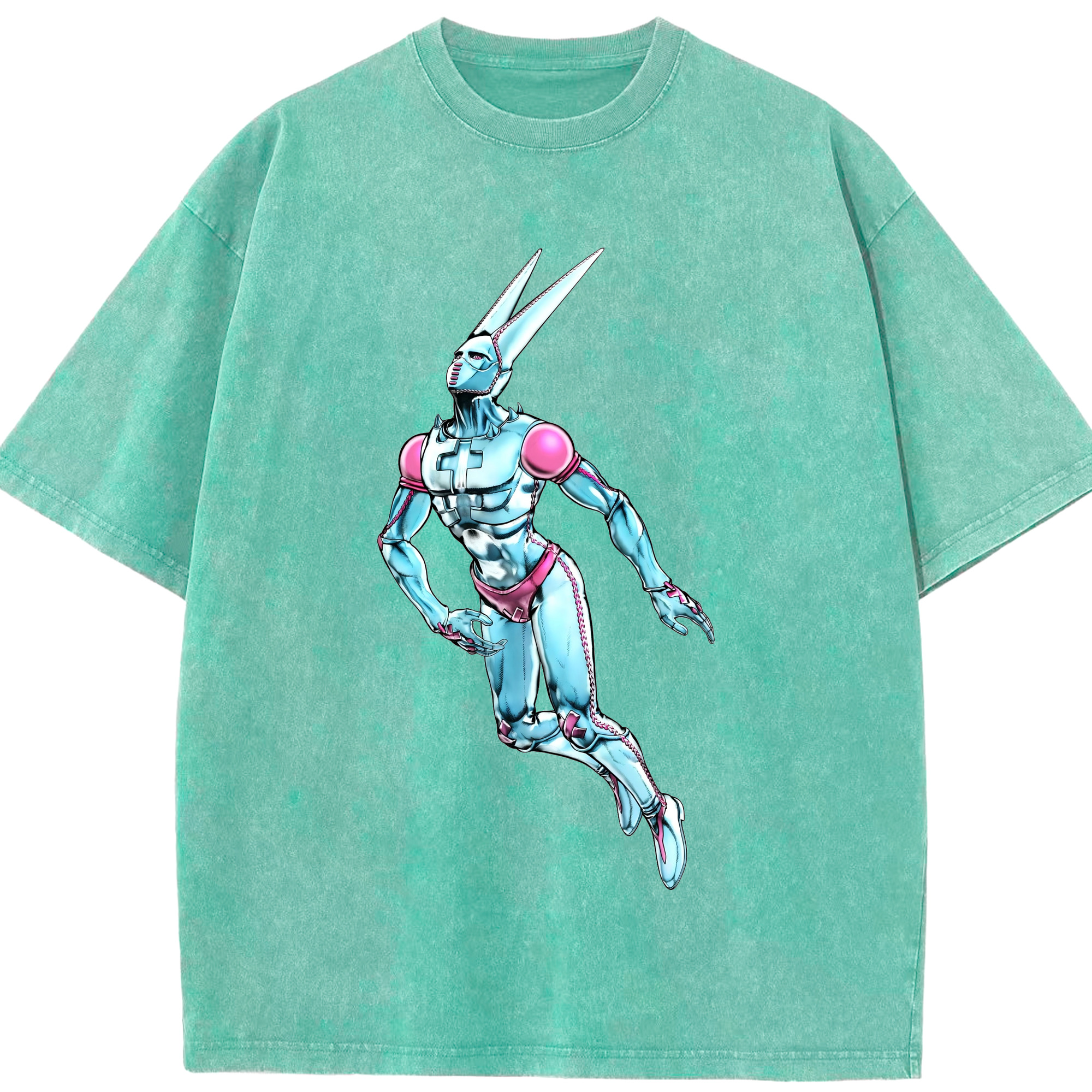 （画像用） ジョジョの奇妙な冒険 JoJo's Bizarre Adventure 綿100% ヴィンテージ風 半袖Tシャツ（フロントプリント）